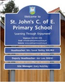St Johns CofE Primary School Sign